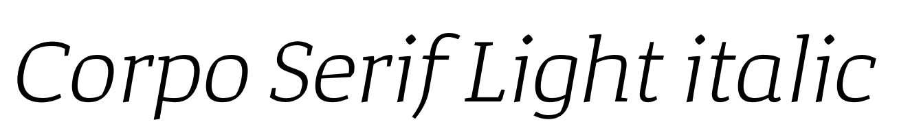 Corpo Serif Light italic